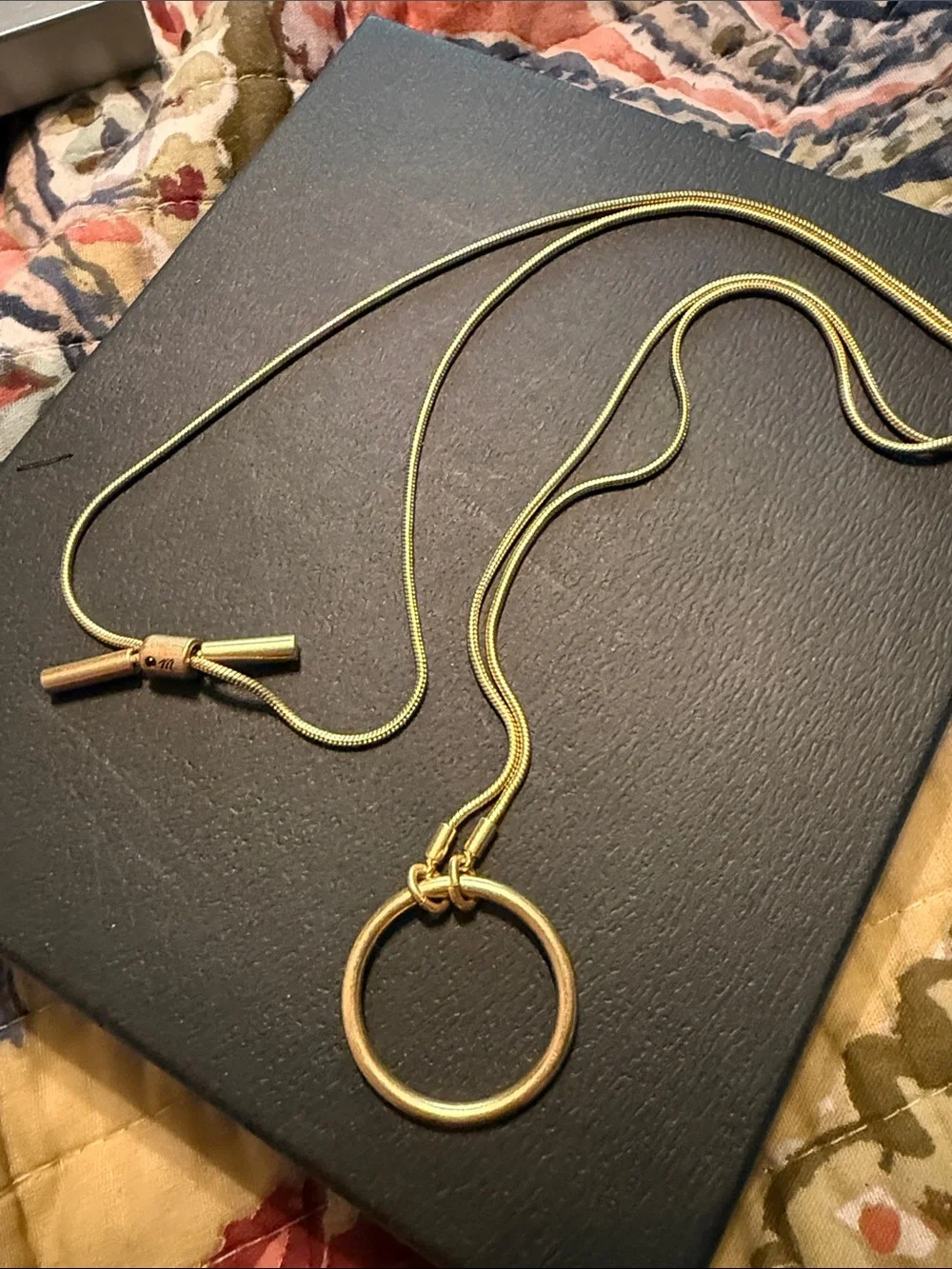 Madewell Gold Open Circle Pendant Necklace